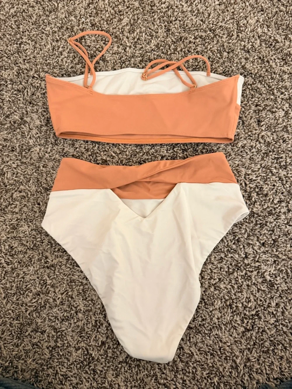 Lovers + Friends Peach Bandeau Bikini Top - Picture 2 of 4